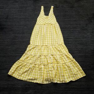 Madewell Yellow Gingham Maxi Dress